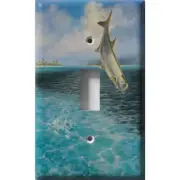 SnazzySwitch Leaping Fish Decorative Light Switch Plate Cover