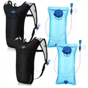 2 Pack Hydration Backpack Pack with 2l Water Bladder, Hydration Blue, White