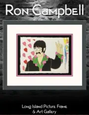 Ron Campbell The Beatles Sgt Pepper John Lennon Signed Giclee Print Framed