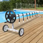 4.5m ALFORDSON Pool Cover Roller 4.5m Adjustable Solar Blanket Reel Swimming Black