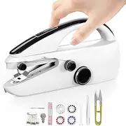 Handheld Sewing Machine,Two dear,Mini sewing machine,Easy to Use and Fast Stitch Suitable for Clothes,Fabrics, DIY Home Travel Electric Handheld Sewing Machine for Beginners(Light Black)