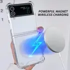 For Samsung Galaxy Z Flip 6 Flip 5 4 3 Slim Magnetic Mag Safe Case Clear Cover