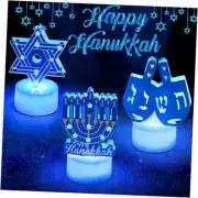 6 PCS Hanukkah Tea Lights Candles Battery Operated LED Flameless Tealight
