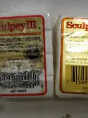 Lot of 2 Sculpey III Polymer Craft Art Clay 2oz #001 White, New Sealed