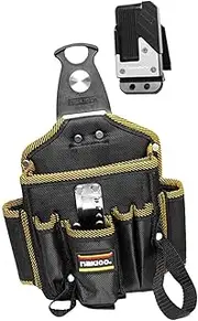 Tool Pouch with Belt Clip with Multi Pocket Oxford Scratch Resistant Compact Waist Tool Bag Portable for Carpenters Men Gift