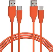 [Geekria] USB Charger Cable Compatible with Samsung Galaxy S25series, W25, Z Flip6, Z Fold6, USB to USB-C Replacement Power Quick Charging Cord (4ft/120cm 2 Pack)