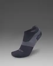 Vectr Ultralight No Show Socks, 2XU, M, Titanium/Black, Unisex