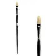 Trekell Hog Bristle Long Handle Artist Brush - Size #6 Filbert