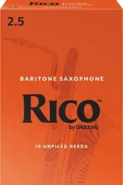 Rico Baritone Sax Reeds, Strength 2.5, 10-pack