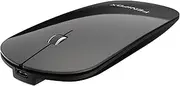 Bluetooth Mouse, Fenifox Wireless Mini Flat Thin Portable Travel Silent Slim 3D Wireless Optical Mice Rechargeable,Compatible with PC iMac MacBook Laptop Tablet OS Android XP Windows (Black)