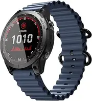 [VEVEL] For Garmin Fenix 8X/6X Pro Band, 26mm Ocean Silicone Sport Watch Band For Fenix 5X, Fenix 5X Plus, Fenix 7X, Instinct 2X Quatix 6X, Quatix 7X, Enduro 2, Tactix Delta WatchBands