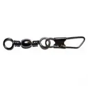 2 Pkgs of 6 (12) Danielson Barrel Swivels With Safety Snaps Black Size 7 NEW