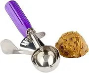 Restaurantware-Met Lux 0.86 Ounce Portion Scoop, 1 Trigger Release Cookie Scoop - with Orchid Handle, Stainless Steel Disher, for Portion Control, Scoop Cookie Dough, Cupcake Batter, Or Ice Cream