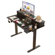 Advwin Adjustable Height Electric Standing Desk with Monitor Stand Black