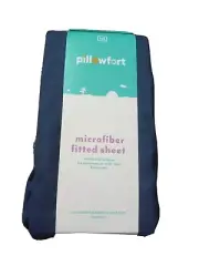 Pillowfort Solid Fitted Sheet Separates Navy Blue 75" x 54" x 14"