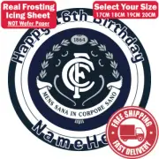 Carlton Blues Personalised Birthday Edible Image Cake Topper Frosting Icing