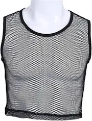 [Bollrllr] Men's See Through Mesh Gym T Shirt Fishnet Top Sleeveless Tee Top