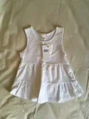 Pumpkin Patch NWT size 4. Girl's lace yoke top. White