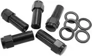 Aeroflow 7/16"-20 1.38" Shank Closed Wheel Nuts Black (5 Pack) - AF3021-9000