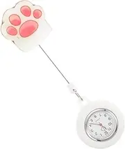 [Holibanna] Nurse Pocket Watch Light For Women Chain Women Pocket Watch Digital Watch Women Doctor Pocket Watch Clip on Watch Secondhand Watch Hands Portable Watch Stopwatch White