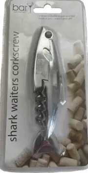 Shark Corkscrew, Waiter's Corkscrew, Wine Bottle Opener, Bottle Top Remover