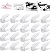 Shoe Slots Organizer 20 Pack Adjustable Shoe Stacker Space Savers 50% Upgrade...