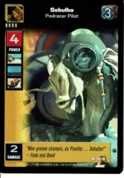STAR WARS YOUNG JEDI REFLECTIONS SUPER RARE SEBULBA, PODRACER PILOT