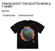 Travis Scott World T-Shirt Men’s Size Small Cactus Jack Fortnite RARE