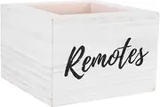 HYTROVE Versatile Tv Remote Holder Wooden Storage Box for Living Room Large Compartment