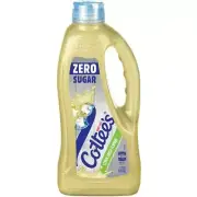 Cottees Lemon Crush Cordial Syrup Zero Sugar Bottle 1L