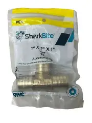 Sharkbite Barb Insert Tee, Brass, 1-In. UC374LFA 1"x1"x1"