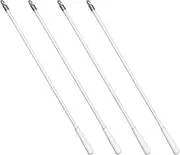 INCAUCA 4 Pack Blind Wand with Metal Hook, 12 Inch White Fiberglass Window Blind Tilt Wand, Vertical Blind Wand Control Replacement, Blind Rod Replacement, Blind Opener Stick
