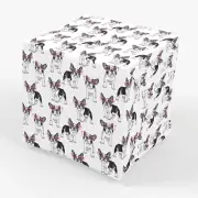 Frenchie Puppy Dog Gift Wrapping Paper - Folded Flat 30 X 20 Inch (3 Sheets)