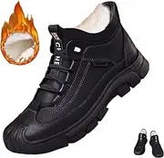 Men's Fleece Warm Boots, Snow Shoes For Mens, Waterproof High-Top Plus Velvet Snow Boots for Men
