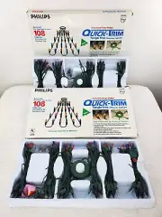 2 NOS Phillips Quick Trim Tangle Free 108 Miniature Light Sets - TESTED - RARE