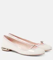 [Roger Vivier] Roger Vivier Choc B Mini leather ballet flats AU 6.5 pink