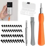 Ring Doorbell Replacement Security Screws and Screw driver Kit, Doorbell Screwdriver Kit, Ring Doorbell Screwdriver with 40 Screws, Replacement Install for Ring Video Doorbell 1/2/3/4 and Pro/Elite