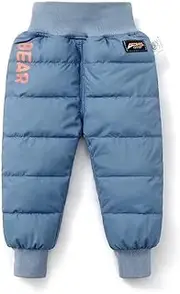 [HENORD] Baby Boys Girls Snow Pants Elastic Windproof Down Pants Lightweight Warm Winter Pants