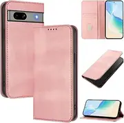 Compatible with Google Pixel 7a 5G,Flip Kickstand Cover, Compatible with Google Pixel 7a 5G Card Slot Wallet Case Pink