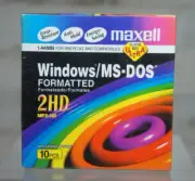 10-Pack Maxell MF2-HD 3.5" Floppy Diskette 1.44MB Disks SEALED New Old Stock