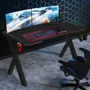 Fin 1.2M Jumbo Computer Gaming Desk Rgb Gamer Desk Game Table With Cup Holder & Hook