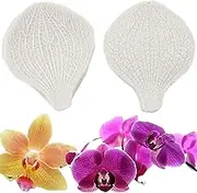 Butterfly Orchid Petal Two Petals Shape Silicone Mould Baroque Style Scroll Scroll Frame Mould for Cupcake Candy Chocolate Rubber Paste Polymer Clay Set