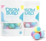 Bath Bombs for Kids 24 Pcs (2 Packs of 12 Pcs Each), Supplement for Bath Shower Balls, Suitable as Travel Bath Fizzy Kits with Ziplock Bag Packaging