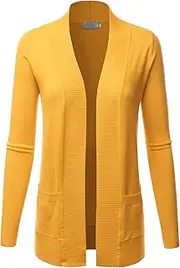 [LALABEE] Women's Open Front Pockets Knit Long Sleeve Sweater Cardigan(S~3XL)
