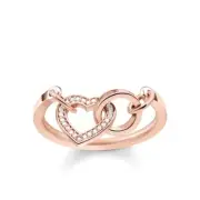Genuine Thomas Sabo 30% OFF RoseGold Together Heart Ring Size56 TR2142R RRP$229