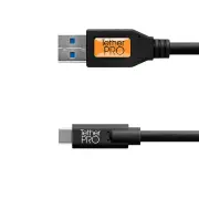 TetherPro USB 3 to USB-C 4.6m Black Cable