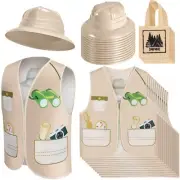 Haysandy 36 Pcs Explorer Costume Set Include Plastic Explorer Hats Jungle Par...