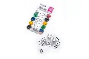 50 Pcs Dice Set Assorted with 10 Pcs Each, D6 Standard Dice with Extra Carrying Bag, Perfect for Tenzi, Yahtzee and Other Casino Games