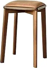 YAXANSIH Vanity Stool Bedroom Vanity Chair Upholstered Seat Benches Household Solid Wood Dining Stool Comfortable Makeup Stool Study Stools for Study Rooms Restaurant Stools Wooden Furniture