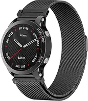 Oumida 22 mm Bracelet for Garmin Fenix 7 / Fenix 7 Pro/Fenix 6 / Fenix 6 Pro/Fenix 5, Stainless Steel Metal Magnet Quickfit Replacement Strap for Garmin Forerunner 935/945/955/745 Watch Strap